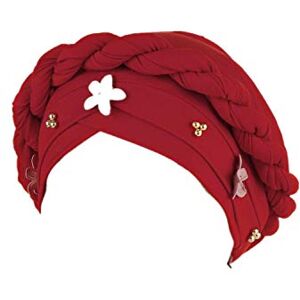 Ulalaza Turban extensible pour femmes, bonnet de chimiothérapie cancer, couvre-cheveux à tresse torsadée, turban musulman, couvre-chef, Taille unique - Publicité Ulalaza Turban extensible pour femmes, bonnet de chimiothérapie cancer, couvre-cheveux à tresse torsadée, turban musulman, couvre-chef, Taille unique - Publicité