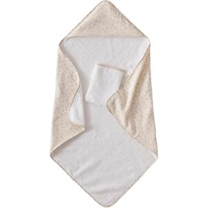 VERTBAUDET Coffret cape de bain + gant de toilette HYGGE beige imprimé 100X100 - Publicité VERTBAUDET Coffret cape de bain + gant de toilette HYGGE beige imprimé 100X100 - Publicité