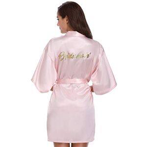 Vlazom Peignoir Satin Femme Robes de Chambre et Kimonos de Mariée Robes de Chambre Soie Court Kimono Col V avec Ceinture,Rose For Bridesmaid,S - Publicité Vlazom Peignoir Satin Femme Robes de Chambre et Kimonos de Mariée Robes de Chambre Soie Court Kimono Col V avec Ceinture,Rose For Bridesmaid,S - Publicité
