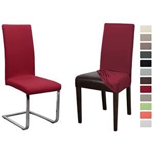 BEAUTEX Lot de 4 Housses de Chaise en Jersey, Housse Extensible en Coton bi-élastique, Couleur sélectionnable, Bordeaux - Publicité BEAUTEX Lot de 4 Housses de Chaise en Jersey, Housse Extensible en Coton bi-élastique, Couleur sélectionnable, Bordeaux - Publicité