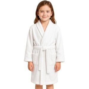 A2Z 4 Kids Filles Garçons Serviette Peignoir 100% Coton Éponge Col Châle Peignoir Towel Bathrobe 126 White 11-12 - Publicité A2Z 4 Kids Filles Garçons Serviette Peignoir 100% Coton Éponge Col Châle Peignoir Towel Bathrobe 126 White 11-12 - Publicité