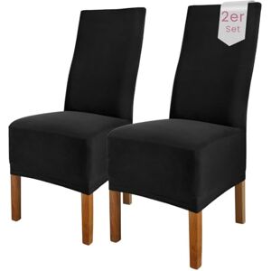 sh SCHEFFLER-HOME LIVE HOMESTYLE -Housses de chaise en coton extensible pour la maison Emma Lot de 2 housses élastiques pour chaise de salle à manger Housse Spandex avec bande élastique Housse de chaise élégante, noire - Publicité sh SCHEFFLER-HOME LIVE HOMESTYLE -Housses de chaise en coton extensible pour la maison Emma Lot de 2 housses élastiques pour chaise de salle à manger Housse Spandex avec bande élastique Housse de chaise élégante, noire - Publicité