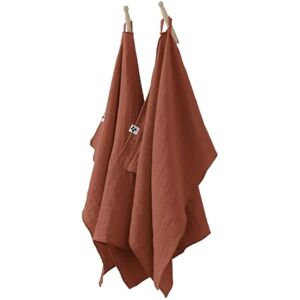 AltoBuy OUREA Lot de 2 Essuie-Mains 50x70cm Gaze de Coton Terracotta - Publicité AltoBuy OUREA Lot de 2 Essuie-Mains 50x70cm Gaze de Coton Terracotta - Publicité