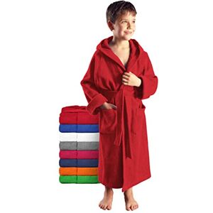 Arus Peignoir de Baine Enfant, Fille, Garçon et Ado, à Capuche, 100% Coton Tissu Éponge, Couleur : Rouge, Taille: 176 - Publicité Arus Peignoir de Baine Enfant, Fille, Garçon et Ado, à Capuche, 100% Coton Tissu Éponge, Couleur : Rouge, Taille: 176 - Publicité
