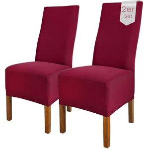 sh SCHEFFLER-HOME LIVE HOMESTYLE SCHEFFLER-Home Housse de Chaise Extensible « Emma » / Lot de 2 / Bordeaux / Élastique en Coton / Avec Bande Élastique / Élégante - Publicité sh SCHEFFLER-HOME LIVE HOMESTYLE SCHEFFLER-Home Housse de Chaise Extensible « Emma » / Lot de 2 / Bordeaux / Élastique en Coton / Avec Bande Élastique / Élégante - Publicité