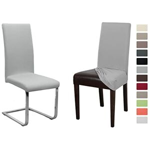 BEAUTEX Lot de 4 Housses de Chaise en Jersey, Housse Extensible en Coton bi-élastique, Couleur sélectionnable, Gris Clair - Publicité BEAUTEX Lot de 4 Housses de Chaise en Jersey, Housse Extensible en Coton bi-élastique, Couleur sélectionnable, Gris Clair - Publicité