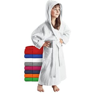 Arus Peignoir de Baine Enfant, Fille, Garçon et Ado, à Capuche, 100% Coton Tissu Éponge, Couleur : Blanc, Taille: 116 - Publicité Arus Peignoir de Baine Enfant, Fille, Garçon et Ado, à Capuche, 100% Coton Tissu Éponge, Couleur : Blanc, Taille: 116 - Publicité