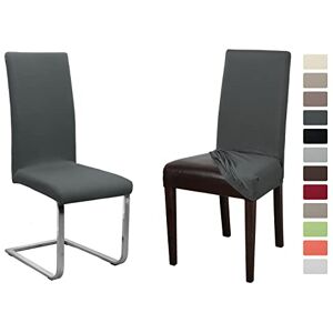 BEAUTEX Lot de 4 Housses de Chaise en Jersey, Housse Extensible en Coton bi-élastique, Couleur sélectionnable, Gris foncé - Publicité BEAUTEX Lot de 4 Housses de Chaise en Jersey, Housse Extensible en Coton bi-élastique, Couleur sélectionnable, Gris foncé - Publicité