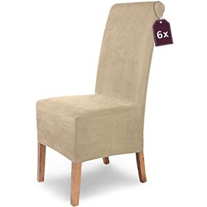 sh SCHEFFLER-HOME LIVE HOMESTYLE SCHEFFLER-Home Lot de 6 housses de chaise Leon beige/élastique en daim, robustes et extensibles, aspect cuir, housses lavables - Publicité sh SCHEFFLER-HOME LIVE HOMESTYLE SCHEFFLER-Home Lot de 6 housses de chaise Leon beige/élastique en daim, robustes et extensibles, aspect cuir, housses lavables - Publicité