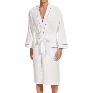 Mnemo Peignoir de Bain Homme Gaufré Kimono légère Waffle Robe de Chambre Coton Organique, Blanc, XXL - Publicité Mnemo Peignoir de Bain Homme Gaufré Kimono légère Waffle Robe de Chambre Coton Organique, Blanc, XXL - Publicité