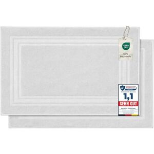 Komfortec Lot de 2 tapis de bain - Doux, Lavables, 600 G/m² - Publicité Komfortec Lot de 2 tapis de bain - Doux, Lavables, 600 G/m² - Publicité