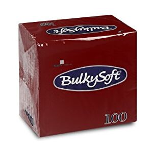Bulky Soft Bulky BS-32620 Soft Lot de 100 serviettes pliées en 2 plis Bordeaux 24 x 24 cm - Publicité Bulky Soft Bulky BS-32620 Soft Lot de 100 serviettes pliées en 2 plis Bordeaux 24 x 24 cm - Publicité