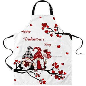 DJNGN Tabliers pour hommes femmes Chef avec poches Gnome de la Saint-Valentin tabliers de travail de cuisine drôles pour barbecue de fête de cuisine - Publicité DJNGN Tabliers pour hommes femmes Chef avec poches Gnome de la Saint-Valentin tabliers de travail de cuisine drôles pour barbecue de fête de cuisine - Publicité