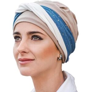 CAREBELL Turban oncologique modèle Elegance – Design Blue Gold, bambou doux et respirant, fabriqué à la main en Espagne, spécial pour la chimiothérapie, l'alopécie et la peau sensible - Publicité CAREBELL Turban oncologique modèle Elegance – Design Blue Gold, bambou doux et respirant, fabriqué à la main en Espagne, spécial pour la chimiothérapie, l'alopécie et la peau sensible - Publicité