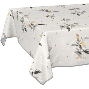 ANRO Nappe en Toile cirée Lavable, Facile d'entretien et imperméable, Effet Lotus, pour Table de Jardin, Feuille argentée, 200 x 140 cm, avec Ourlet (bordée) - Publicité ANRO Nappe en Toile cirée Lavable, Facile d'entretien et imperméable, Effet Lotus, pour Table de Jardin, Feuille argentée, 200 x 140 cm, avec Ourlet (bordée) - Publicité