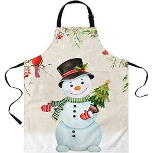DJNGN Tabliers pour hommes femmes Chef avec poches Noël bonhomme de neige oiseau drôle cuisine tabliers de travail pour cuisine fête barbecue - Publicité DJNGN Tabliers pour hommes femmes Chef avec poches Noël bonhomme de neige oiseau drôle cuisine tabliers de travail pour cuisine fête barbecue - Publicité