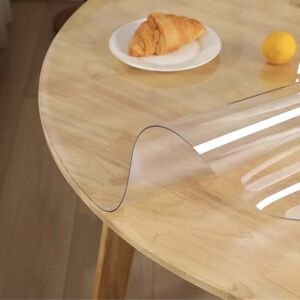 GYYFQH Film De Table Transparent Rond,Nappe Rond Mat,Table Ronde Salle À Manger,Eau, Huile Et Tapis De Table Anti-Chaleur, 2 Mm D'Épaisseur,pour Coussins De Chaises(A,55cm) - Publicité GYYFQH Film De Table Transparent Rond,Nappe Rond Mat,Table Ronde Salle À Manger,Eau, Huile Et Tapis De Table Anti-Chaleur, 2 Mm D'Épaisseur,pour Coussins De Chaises(A,55cm) - Publicité