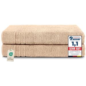 Serviettes de Sauna Sevval Komfortec - 2 pièces 80x200cm Beige - Publicité Serviettes de Sauna Sevval Komfortec - 2 pièces 80x200cm Beige - Publicité