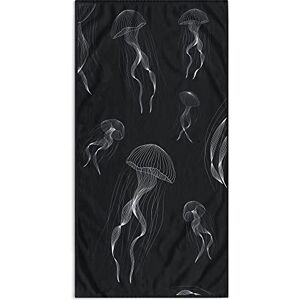 RESTILO DecoKing Grande Serviette de Plage en 100% Coton, 90 x 180 cm, Double Face, Couverture de Plage Absorbante, Drap de Bain, Bleu Foncé, Jellyfish - Publicité RESTILO DecoKing Grande Serviette de Plage en 100% Coton, 90 x 180 cm, Double Face, Couverture de Plage Absorbante, Drap de Bain, Bleu Foncé, Jellyfish - Publicité