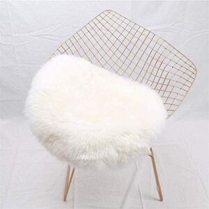 HEQUN Peau de Mouton synthétique,Cozy Sensation comme véritable Laine Tapis en Fourrure synthétique, Man-Made Luxe Laine Tapis de Canapé Coussin (Rond Blanc, 45x45 CM) - Publicité HEQUN Peau de Mouton synthétique,Cozy Sensation comme véritable Laine Tapis en Fourrure synthétique, Man-Made Luxe Laine Tapis de Canapé Coussin (Rond Blanc, 45x45 CM) - Publicité