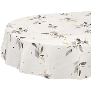 ANRO Nappe en Toile cirée Lavable, Facile d'entretien, imperméable, Effet Lotus, Nappe de Jardin, Ovale, 220 x 140 cm, Bord coupé - Publicité ANRO Nappe en Toile cirée Lavable, Facile d'entretien, imperméable, Effet Lotus, Nappe de Jardin, Ovale, 220 x 140 cm, Bord coupé - Publicité