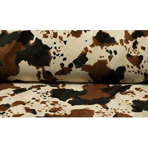 CRS Fur Fabrics , marron Tissu Velboa en fausse fourrure de vache, crème, 1 m – 150 cm x 100 cm, Polyester, 1Mtr-150cmx100cm - Publicité CRS Fur Fabrics , marron Tissu Velboa en fausse fourrure de vache, crème, 1 m – 150 cm x 100 cm, Polyester, 1Mtr-150cmx100cm - Publicité