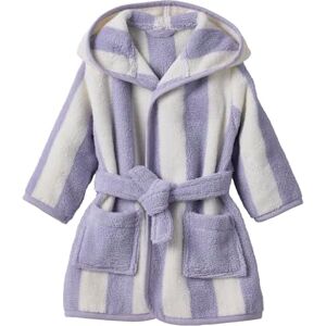 VERTBAUDET Peignoir de bain Bébé rayures TRANSAT capsule famille, avec coton recyclé rayé violet 24M(86CM) - Publicité VERTBAUDET Peignoir de bain Bébé rayures TRANSAT capsule famille, avec coton recyclé rayé violet 24M(86CM) - Publicité