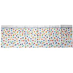 Unique Rainbow Polka dot Happy Birthday Nappe en plastique 7 ft x 4.5 ft Lot de 1 - Publicité