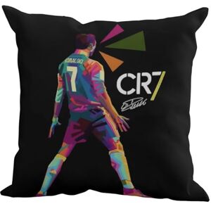 The Beach Stop Sports Hero Ronaldo Housse de coussin Idée cadeau pour hommes, femmes, garçons et filles 45 x 45 cm 18 x 18 CR7 multicolore - Publicité The Beach Stop Sports Hero Ronaldo Housse de coussin Idée cadeau pour hommes, femmes, garçons et filles 45 x 45 cm 18 x 18 CR7 multicolore - Publicité