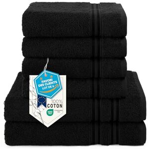 HAMMETEX - 6-piece Towel Set - Noir - Towel Set - Publicité HAMMETEX - 6-piece Towel Set - Noir - Towel Set - Publicité