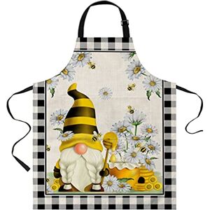 DJNGN Tabliers pour hommes femmes Chef avec poches printemps été Gnome marguerite drôle cuisine tabliers de travail pour cuisine fête barbecue - Publicité DJNGN Tabliers pour hommes femmes Chef avec poches printemps été Gnome marguerite drôle cuisine tabliers de travail pour cuisine fête barbecue - Publicité