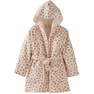 VERTBAUDET Peignoir enfant Léopard, avec coton recyclé blanc imprimé 4A - Publicité VERTBAUDET Peignoir enfant Léopard, avec coton recyclé blanc imprimé 4A - Publicité