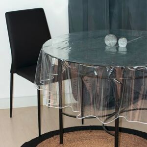 SH0P&CITY Nappe Ronde - Diamètre 180cm - Transparent - Publicité SH0P&CITY Nappe Ronde - Diamètre 180cm - Transparent - Publicité