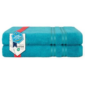 HAMMETEX - 2er Set Badetücher 70x140 - 100% Coton - Publicité HAMMETEX - 2er Set Badetücher 70x140 - 100% Coton - Publicité