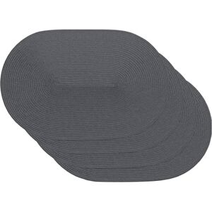 Venilia Set de Table - Plastique Tissé, Gris - 45x30cm - 4 pièces - Publicité Venilia Set de Table - Plastique Tissé, Gris - 45x30cm - 4 pièces - Publicité