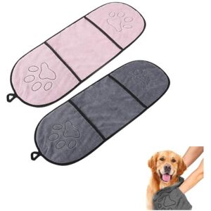 Nicoone Serviette de bain ultra absorbante pour animaux de compagnie, super absorbante, séchage rapide, serviette avec poche pour chats et chiens (rose + gris) - Publicité Nicoone Serviette de bain ultra absorbante pour animaux de compagnie, super absorbante, séchage rapide, serviette avec poche pour chats et chiens (rose + gris) - Publicité