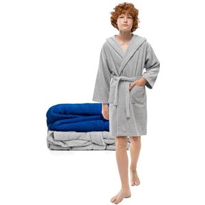 Twinzen Peignoir Adolescent Garçon Fille à Capuche, 100% Coton OekoTex, 9-10 Ans Gris Tissu Éponge Peignoir de Bain Ultra Doux et Absorbant - Publicité Twinzen Peignoir Adolescent Garçon Fille à Capuche, 100% Coton OekoTex, 9-10 Ans Gris Tissu Éponge Peignoir de Bain Ultra Doux et Absorbant - Publicité