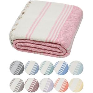DEMMEX Serviette Hammam Peshtemal en Coton Turc Bio – Légère, Absorbante et à Séchage Rapide, Anti-Sable, Serviette de Plage et Bain, 180x90 cm (Rose poudré) - Publicité DEMMEX Serviette Hammam Peshtemal en Coton Turc Bio – Légère, Absorbante et à Séchage Rapide, Anti-Sable, Serviette de Plage et Bain, 180x90 cm (Rose poudré) - Publicité
