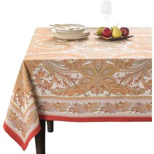 Maison d' Hermine Nappe Cachemire Cachemire 100% Coton pour Cuisine, Salle à Manger, Table, décoration, fêtes, Mariages, Thanksgiving, Noël (rectangulaire, 152,4 x 304,8 cm) - Publicité Maison d' Hermine Nappe Cachemire Cachemire 100% Coton pour Cuisine, Salle à Manger, Table, décoration, fêtes, Mariages, Thanksgiving, Noël (rectangulaire, 152,4 x 304,8 cm) - Publicité