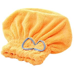 Gemini_mall ® Bonnet de séchage en microfibre pour cheveux Turban à séchage rapide Bonnet de bain (orange) - Publicité Gemini_mall ® Bonnet de séchage en microfibre pour cheveux Turban à séchage rapide Bonnet de bain (orange) - Publicité