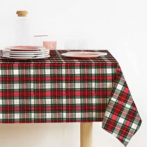 LOVELY HOME Nappe de Noël Rectangulaire en Tissu Teint au Fil Lurex Tartan Produit en Italie, Nappe de Noël Made in Italy, Motif Écossais (140x360, Blanc) - Publicité LOVELY HOME Nappe de Noël Rectangulaire en Tissu Teint au Fil Lurex Tartan Produit en Italie, Nappe de Noël Made in Italy, Motif Écossais (140x360, Blanc) - Publicité