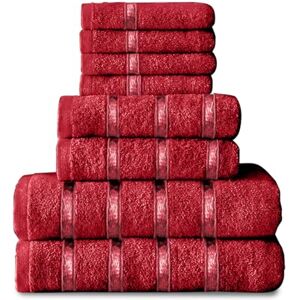 GAVENO CAVAILIA Gaveno Cavailia Boston Ensemble de Serviettes, 8 Pièces, 100% Coton - Set de Serviettes - Publicité GAVENO CAVAILIA Gaveno Cavailia Boston Ensemble de Serviettes, 8 Pièces, 100% Coton - Set de Serviettes - Publicité