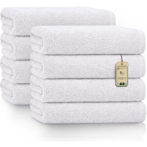 NatureMark Ensemble de Serviettes Blanches - 8 pcs - 50x100cm - Publicité NatureMark Ensemble de Serviettes Blanches - 8 pcs - 50x100cm - Publicité
