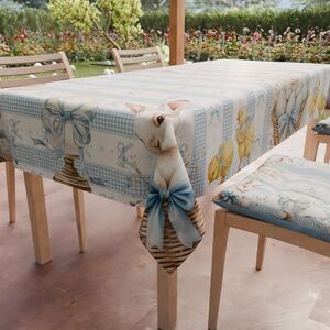 PETTI Artigiani Italiani Nappe de Paques, Nappes Rectangulaire Anti Taches pour Pâques, Nappe de Table Rectangulaire 6 Places, 180x140 cm, White Bunny 29, 100% Made in Italy - Publicité PETTI Artigiani Italiani Nappe de Paques, Nappes Rectangulaire Anti Taches pour Pâques, Nappe de Table Rectangulaire 6 Places, 180x140 cm, White Bunny 29, 100% Made in Italy - Publicité