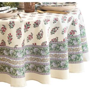 Elrene Home Fashions Nomad Harvest Block Print Nappe Ronde Automne/Thanksgiving 177,8 x 177,8 cm - Publicité Elrene Home Fashions Nomad Harvest Block Print Nappe Ronde Automne/Thanksgiving 177,8 x 177,8 cm - Publicité