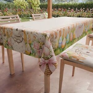 PETTI Artigiani Italiani Nappe de Paques, Nappes Rectangulaire Anti Taches pour Pâques, Nappe de Table Rectangulaire 12 Places, 240x140 cm, Tutu Bunny 34, 100% Made in Italy - Publicité PETTI Artigiani Italiani Nappe de Paques, Nappes Rectangulaire Anti Taches pour Pâques, Nappe de Table Rectangulaire 12 Places, 240x140 cm, Tutu Bunny 34, 100% Made in Italy - Publicité