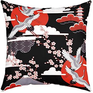 Homewish Housse de coussin grue 40 x 40 cm 1 style japonais Motif fleurs de cerisier Pour adultes et femmes Motif japonais traditionnel Décoration accent - Publicité Homewish Housse de coussin grue 40 x 40 cm 1 style japonais Motif fleurs de cerisier Pour adultes et femmes Motif japonais traditionnel Décoration accent - Publicité