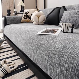 Tielag Housse de canapé en chenille Antidérapante 1, 2, 3, 4 places Lavable Pour canapé sectionnel en forme de L Gris 70 x 90 cm - Publicité Tielag Housse de canapé en chenille Antidérapante 1, 2, 3, 4 places Lavable Pour canapé sectionnel en forme de L Gris 70 x 90 cm - Publicité