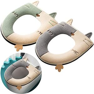 All-Pie Lot de 2 housses de coussin épaisses pour siège de toilette universelles, chaudes, lavables et réutilisables (gris + vert) - Publicité All-Pie Lot de 2 housses de coussin épaisses pour siège de toilette universelles, chaudes, lavables et réutilisables (gris + vert) - Publicité