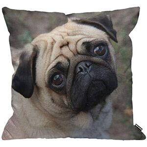 HGOD DESIGNS Housse de coussin motif chien carlin, taie d'oreiller décorative pour homme/femme, salon, chambre à coucher, canapé, chaise, 45 x 45 cm - Publicité HGOD DESIGNS Housse de coussin motif chien carlin, taie d'oreiller décorative pour homme/femme, salon, chambre à coucher, canapé, chaise, 45 x 45 cm - Publicité
